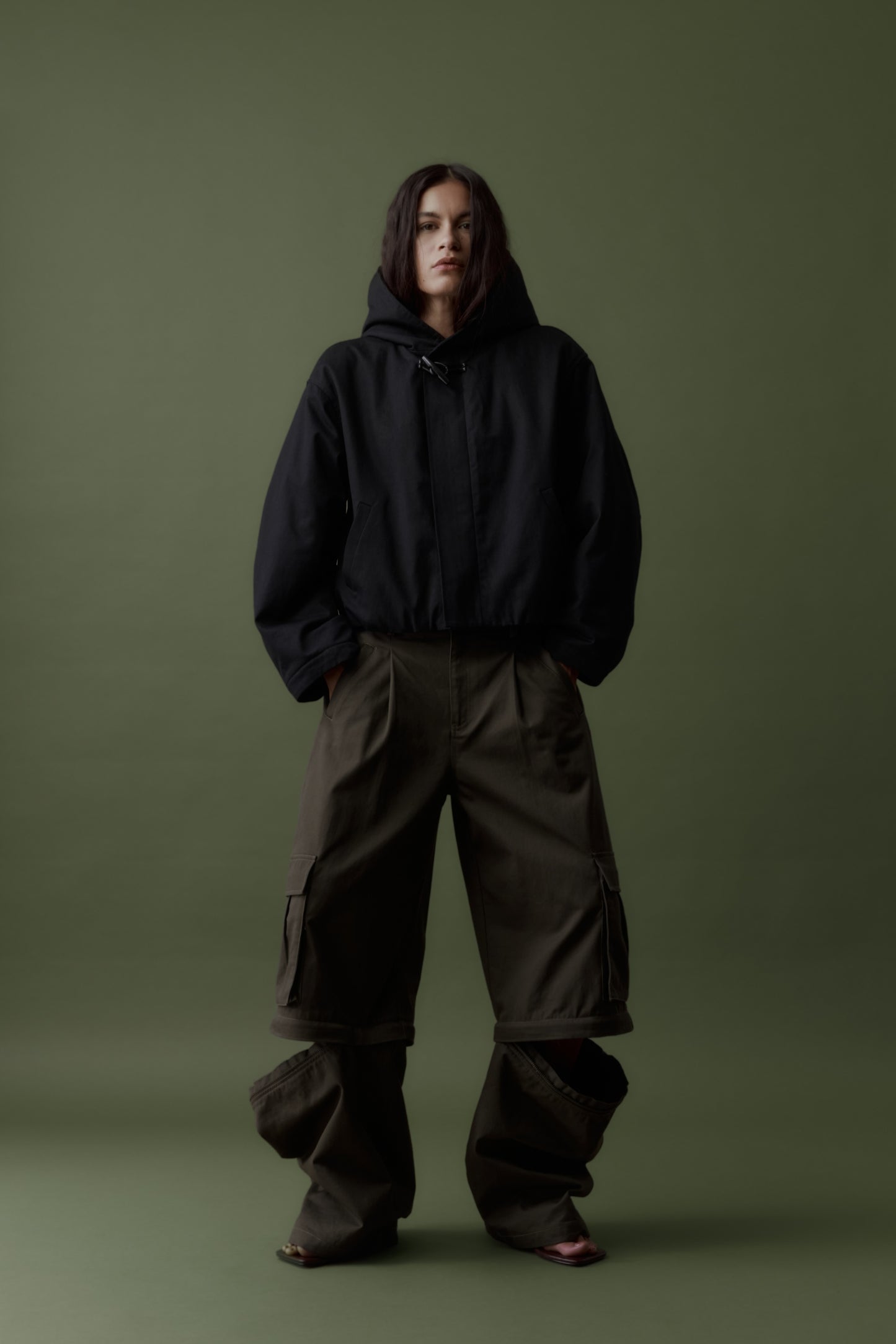 Rebe | Convertible Cargo Trouser - Olive Brown