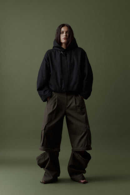 Rebe | Convertible Cargo Trouser - Olive Brown