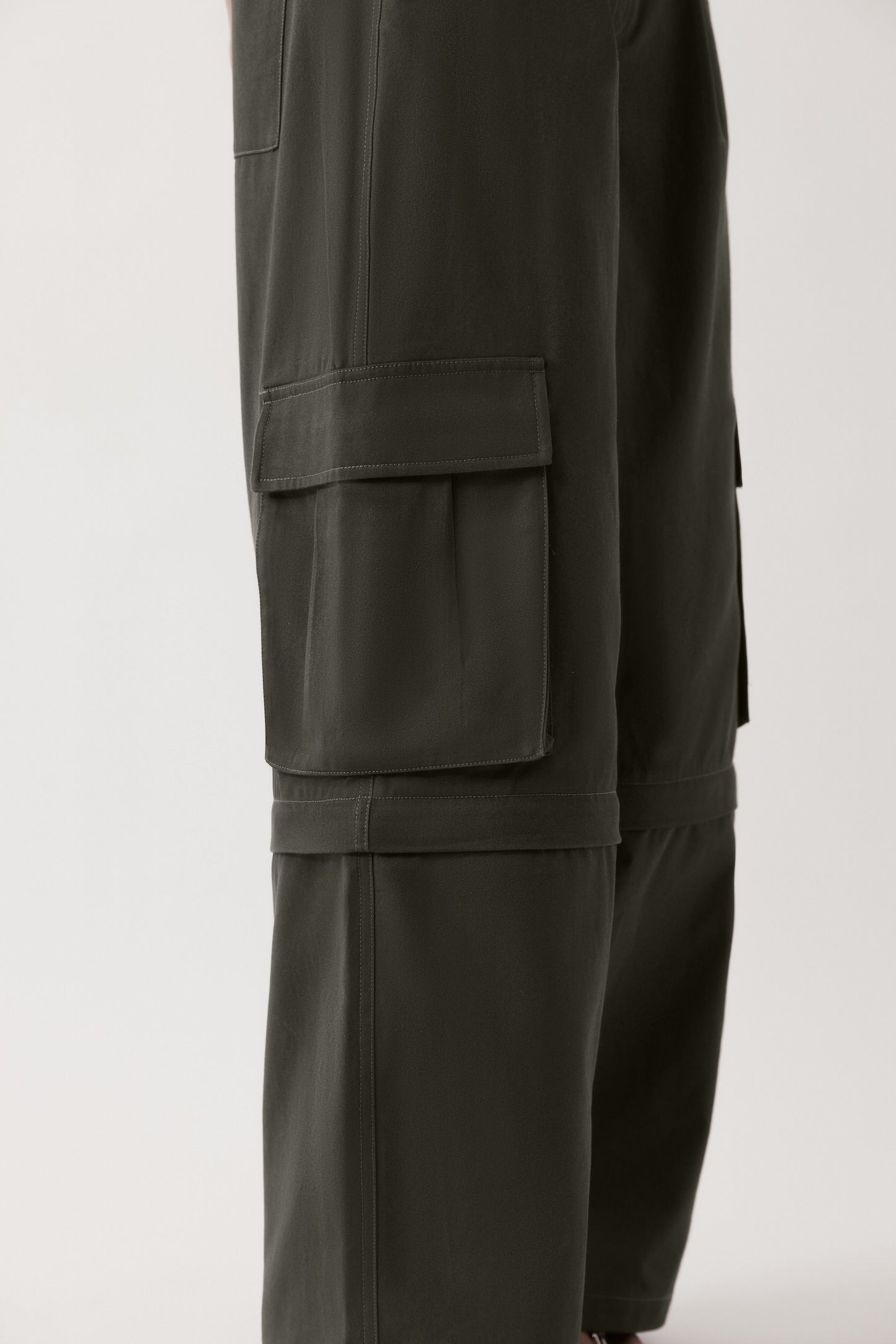 Rebe | Convertible Cargo Trouser - Olive Brown
