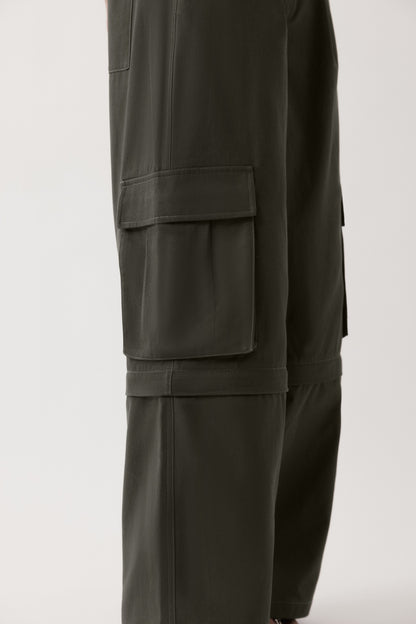 Rebe | Convertible Cargo Trouser - Olive Brown