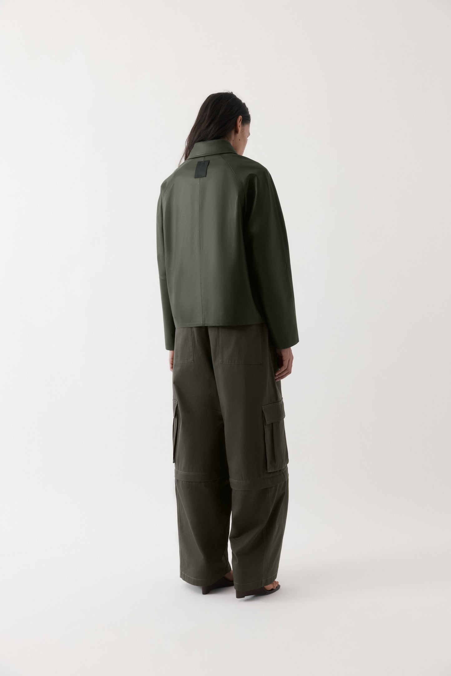 Rebe | Mo Leather Jacket - Olive