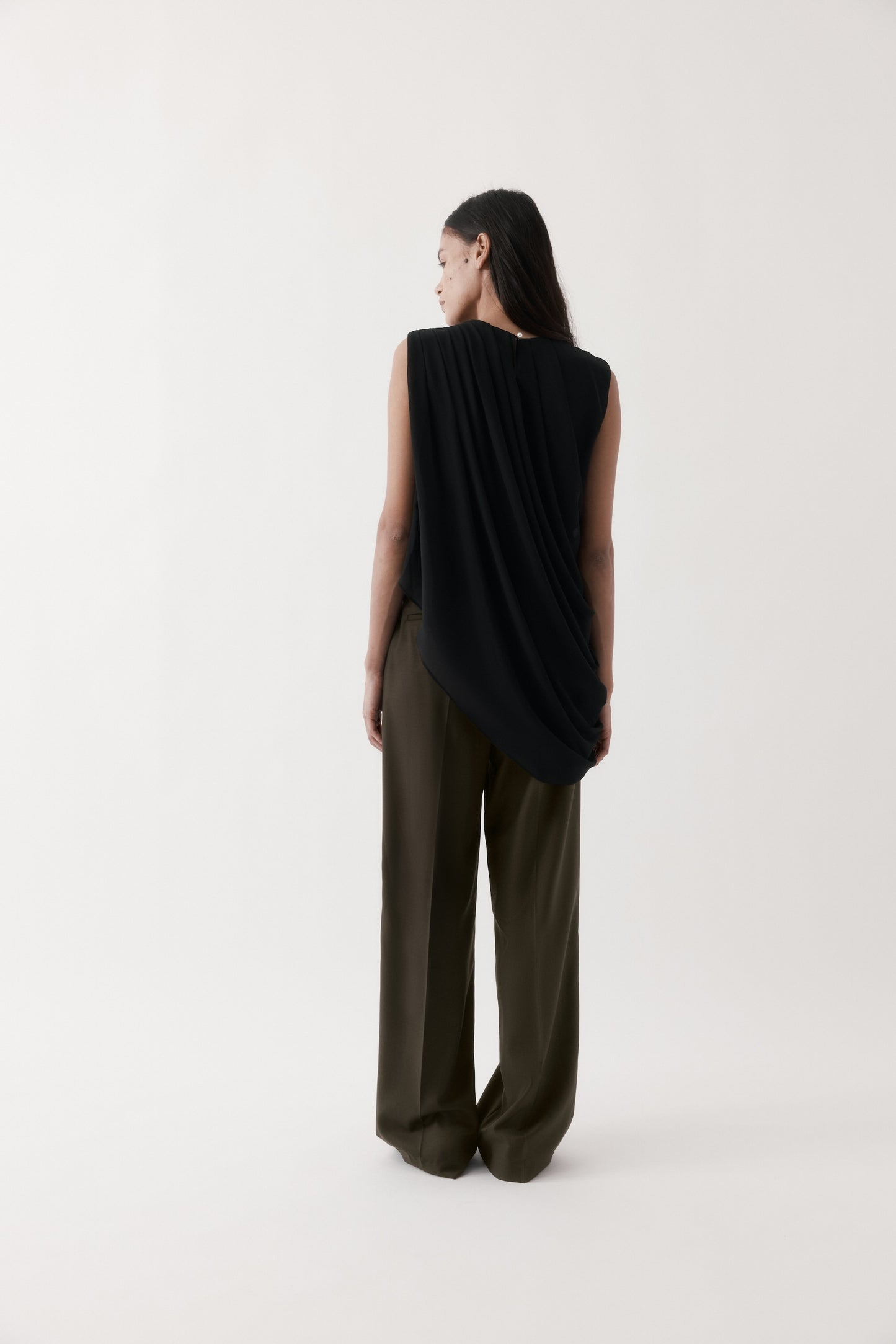 Rebe | Draped Top - Black