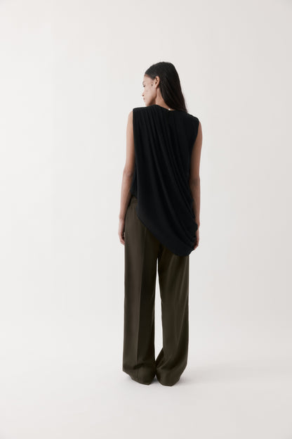 Rebe | Draped Top - Black