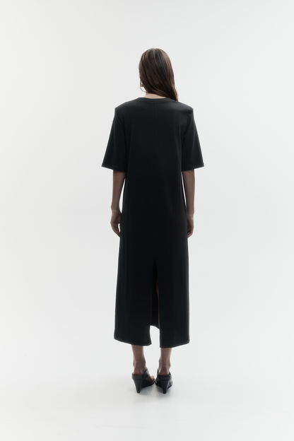 Rebe | Cotton T-Shirt Dress - Black