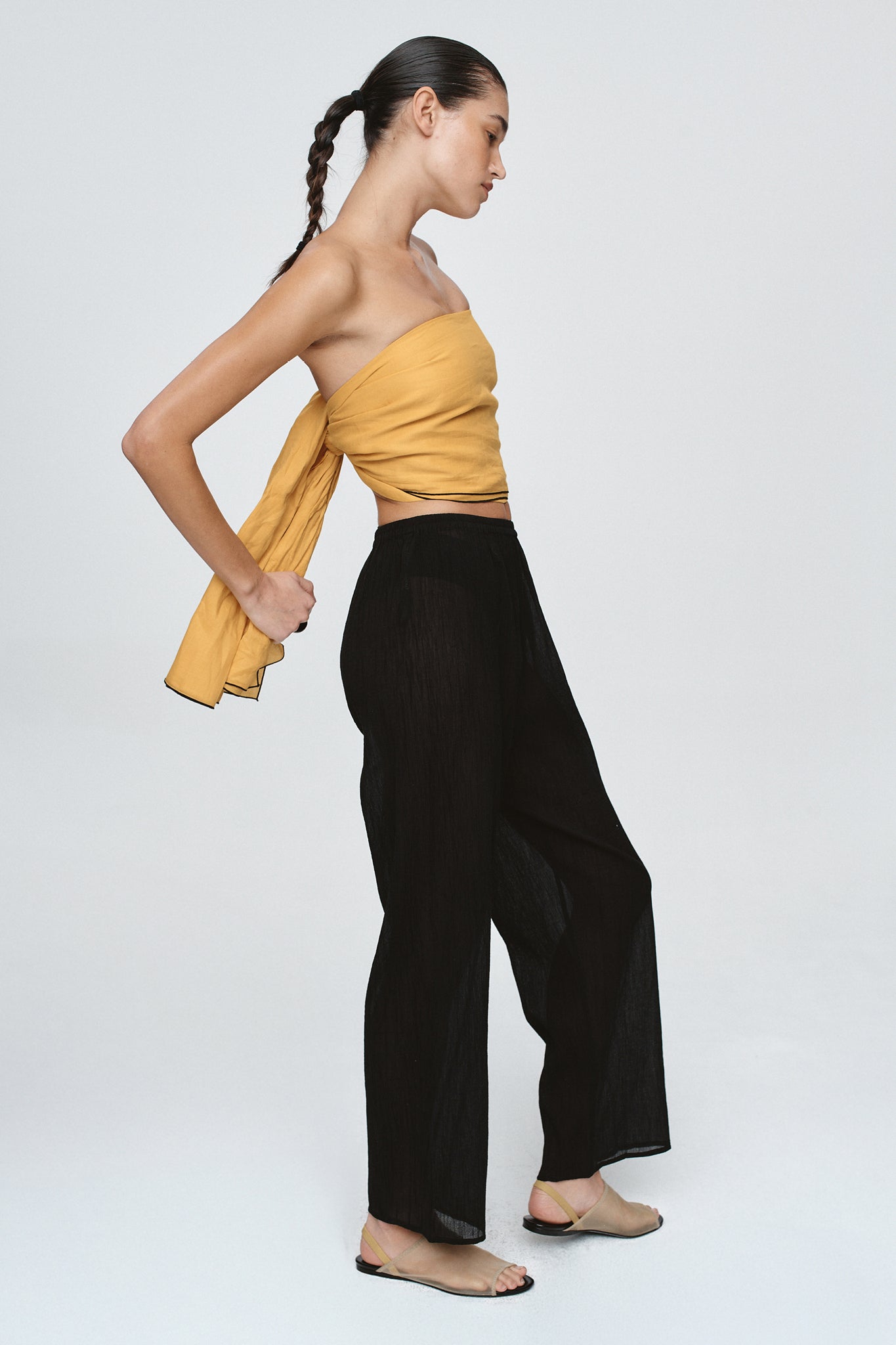 Marle | Renee Pant - Black Crinkle