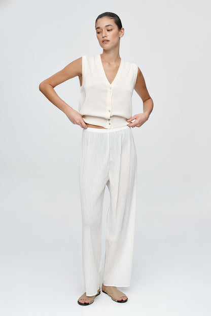 Marle | Renee Pant - Ivory Crinkle