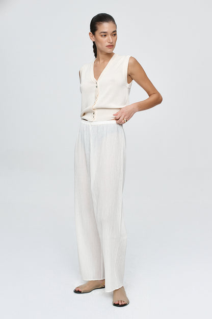 Marle | Renee Pant - Ivory Crinkle