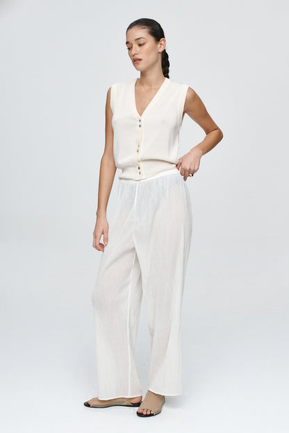 Marle | Renee Pant - Ivory Crinkle