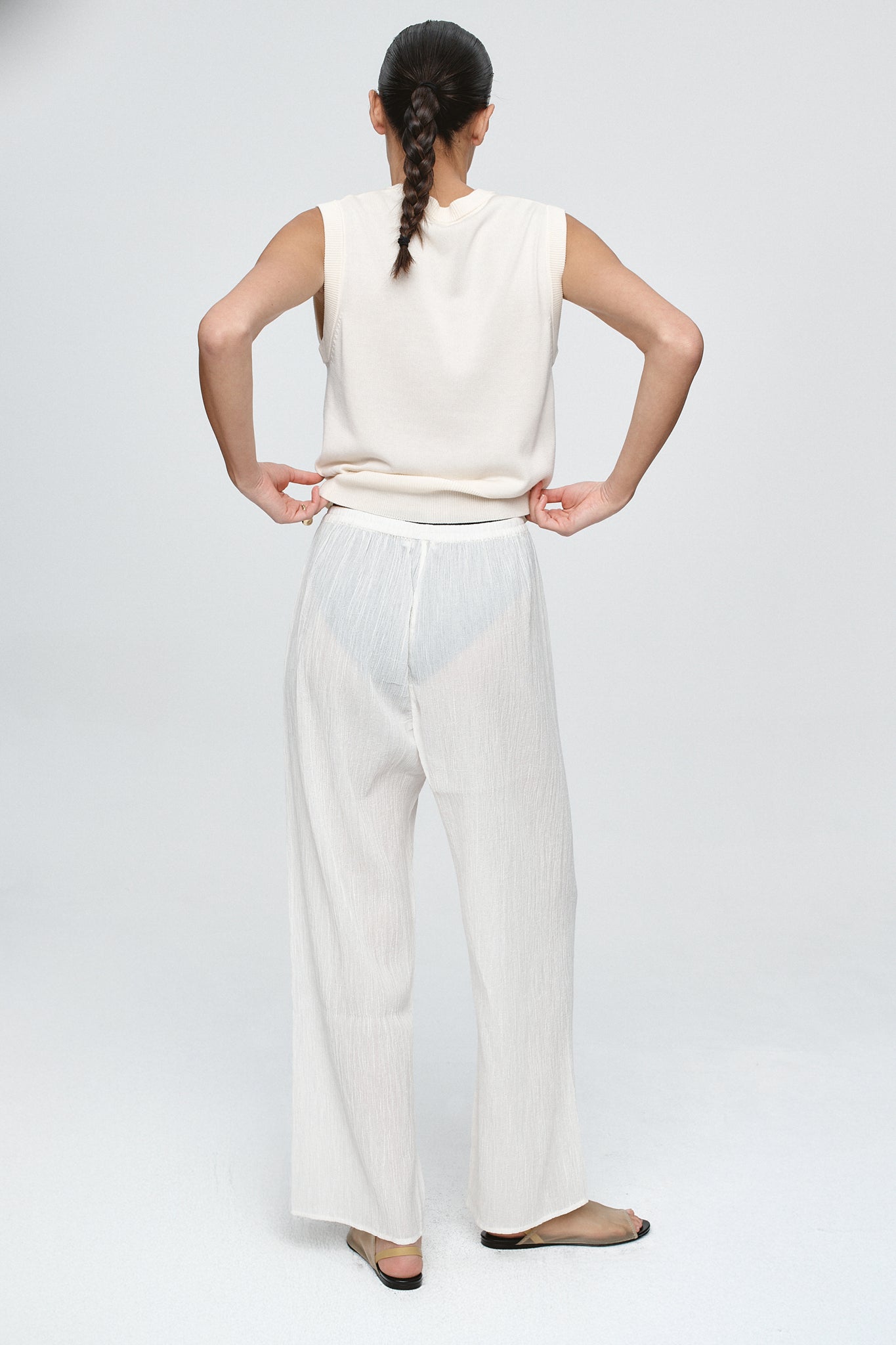 Marle | Renee Pant - Ivory Crinkle