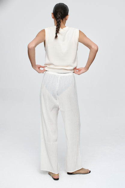 Marle | Renee Pant - Ivory Crinkle