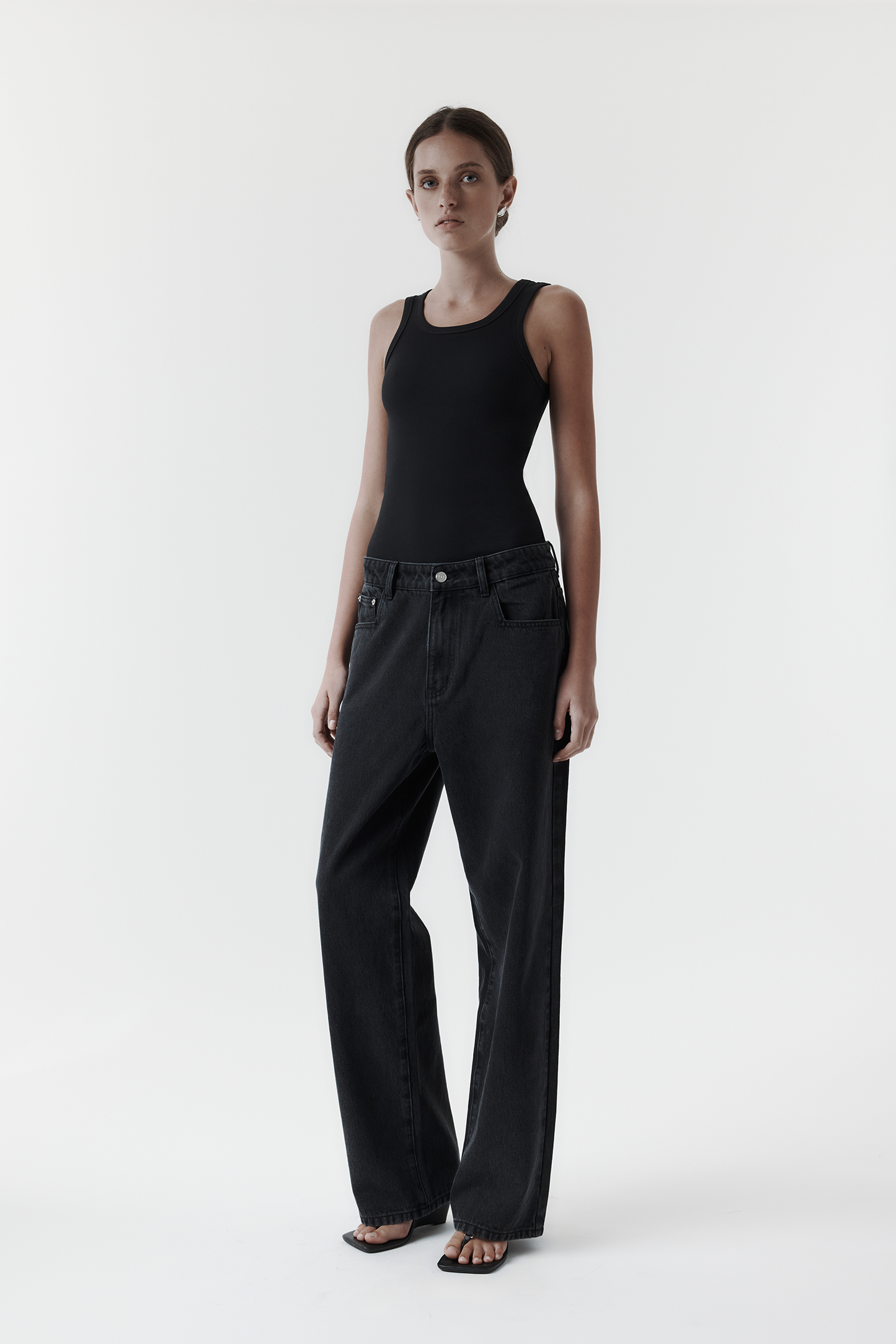 Rebe | Ribbed Tank Top - Black