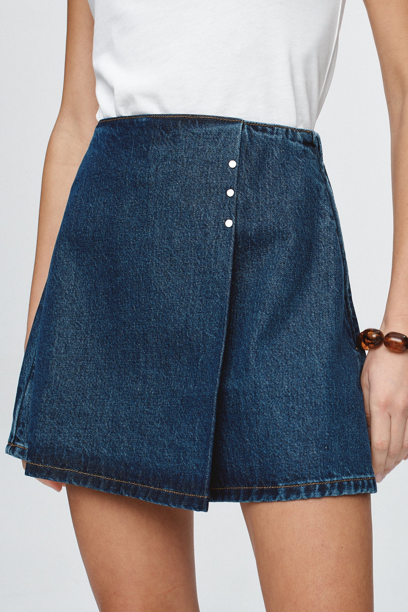 Marle | Rivet Skirt - Classic Blue
