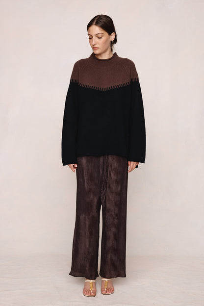 Marle | Rodin Jumper - Carob / Black