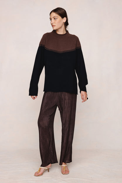 Marle | Rodin Jumper - Carob / Black