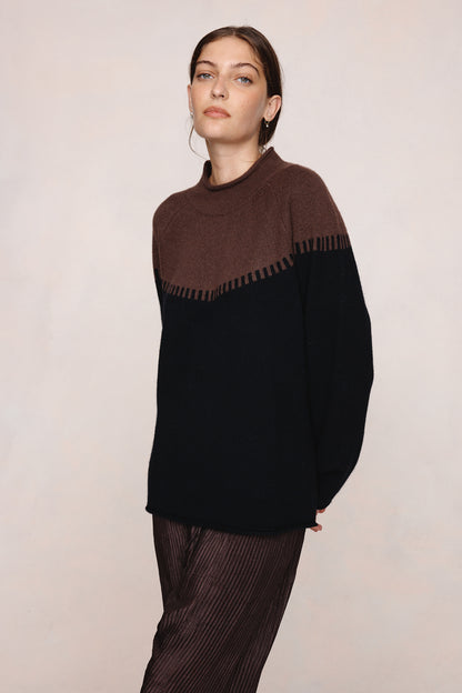 Marle | Rodin Jumper - Carob / Black