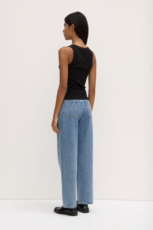 Assembly Label | Robyn Scoop Neck Rib Tank - Black