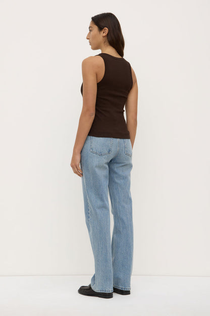 Assembly Label | Robyn Scoop Neck Rib Tank - Ganache