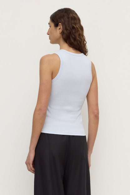 Assembly Label | Robyn Scoop Neck Rib Tank - Powder Blue