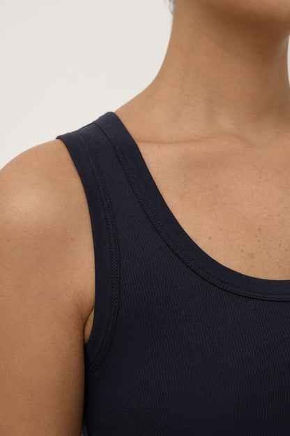 Assembly Label | Robyn Scoop Neck Rib Tank - True Navy
