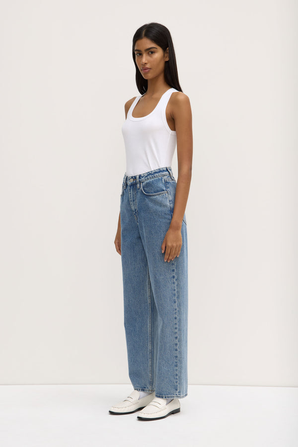 Assembly Label | Robyn Scoop Neck Rib Tank - White