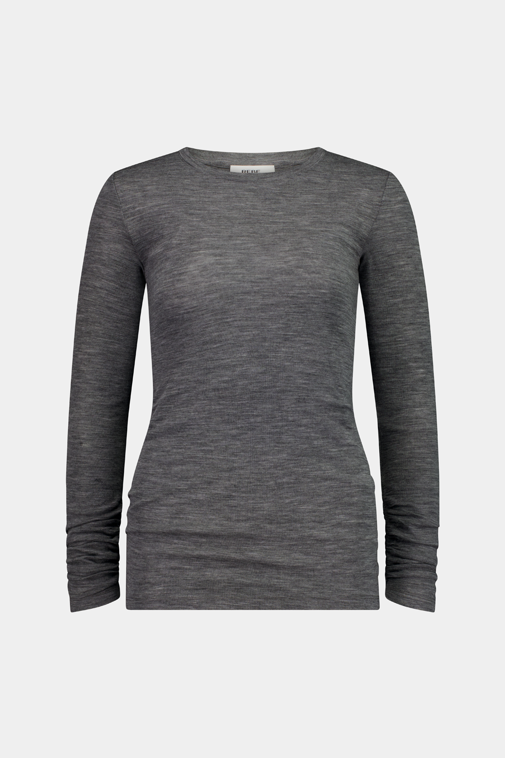 Rebe | Ruched Longsleeve Merino - Grey