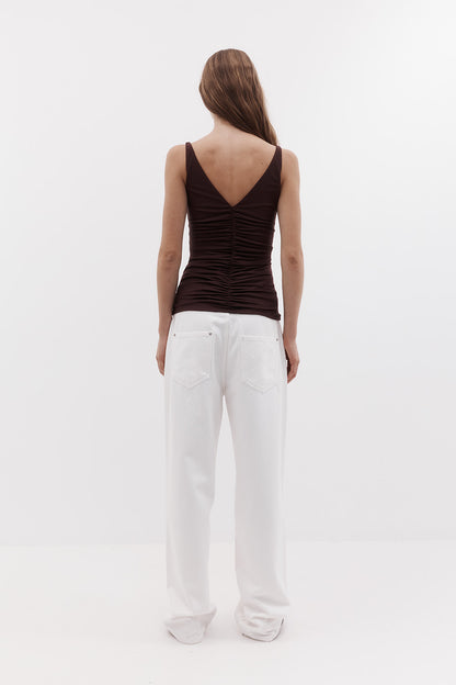 Rebe | Ruched Top - Plum
