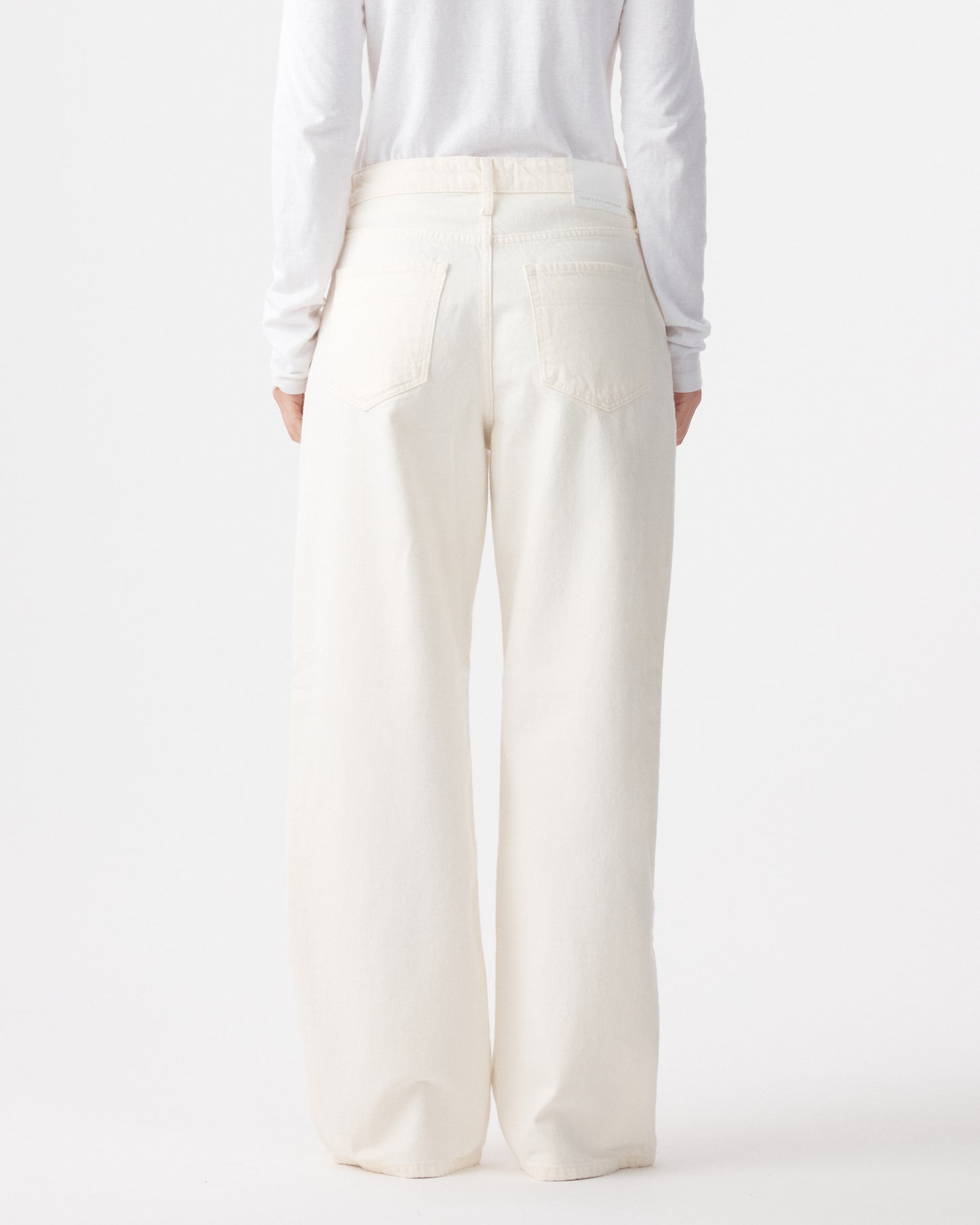 Outland Denim | Olive Mid Slouchy Wide Jean - Bone