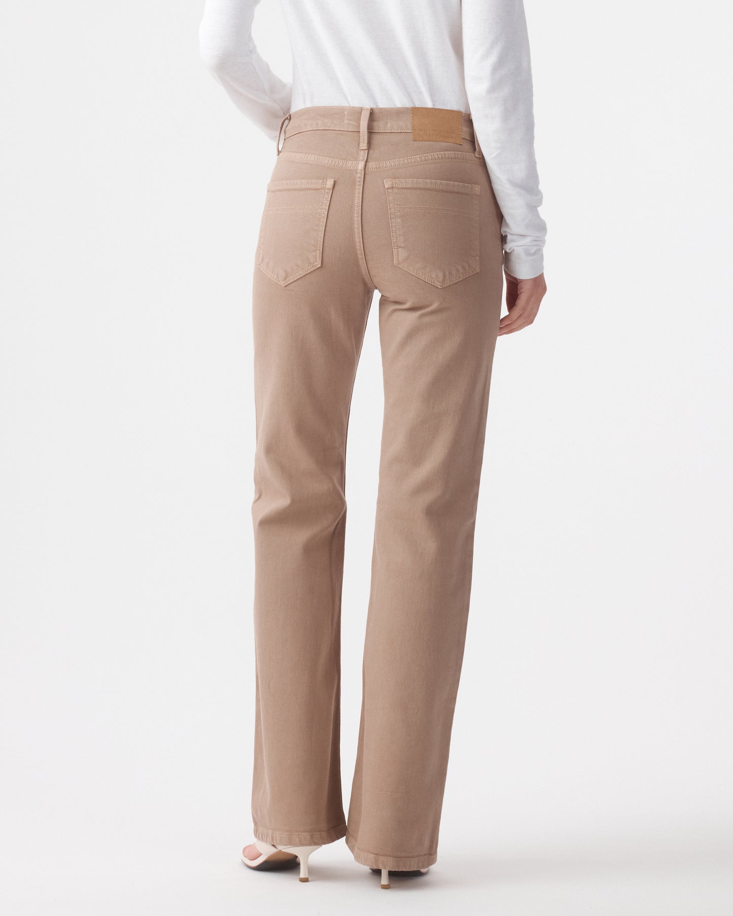 Outland Denim | Effie Mid Flare Jean - Mushroom