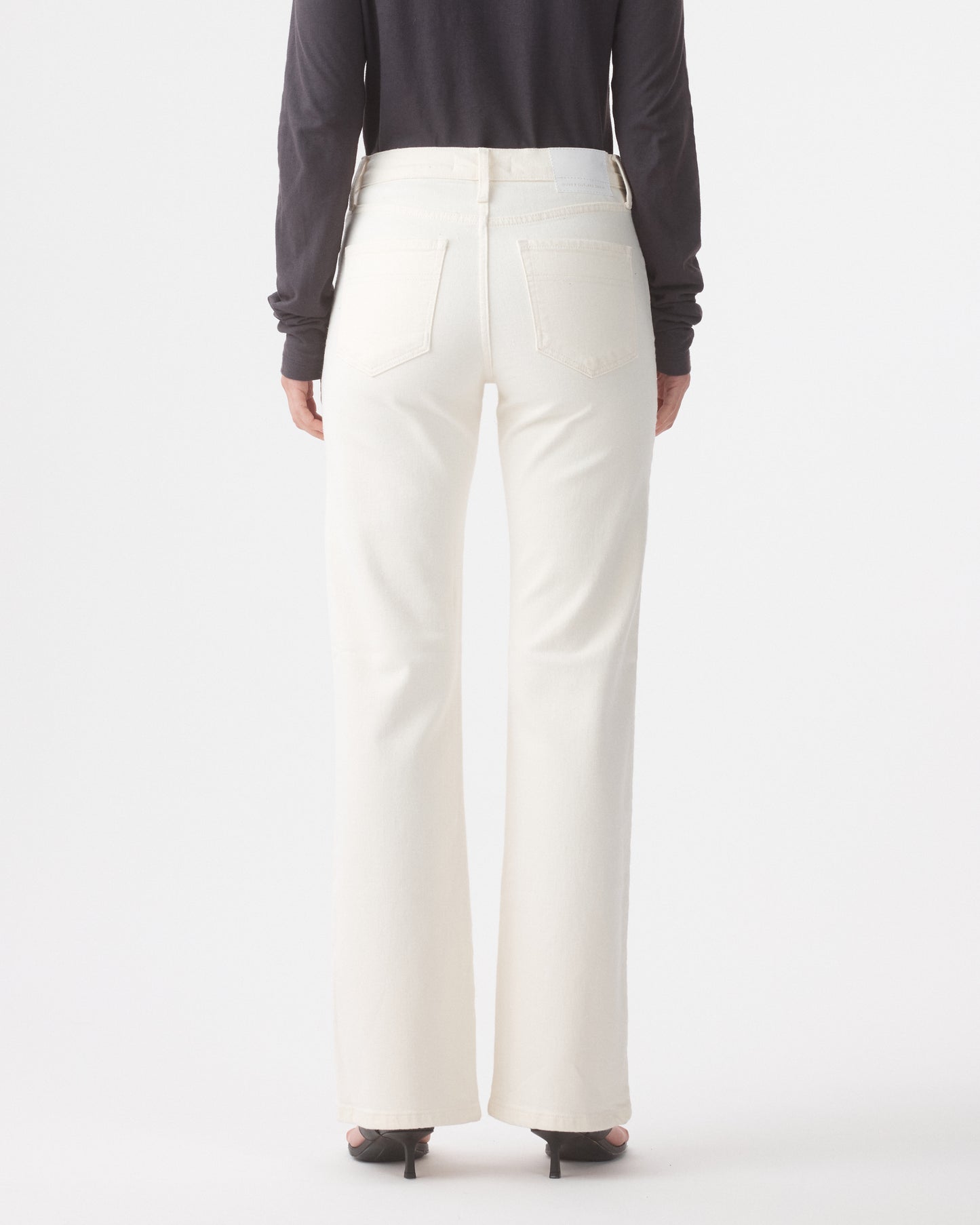 Outland Denim | Effie Mid Flare Jean - Soft White