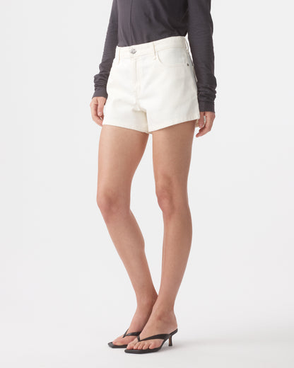 Outland Denim | Ebony High Flare Short - Bone