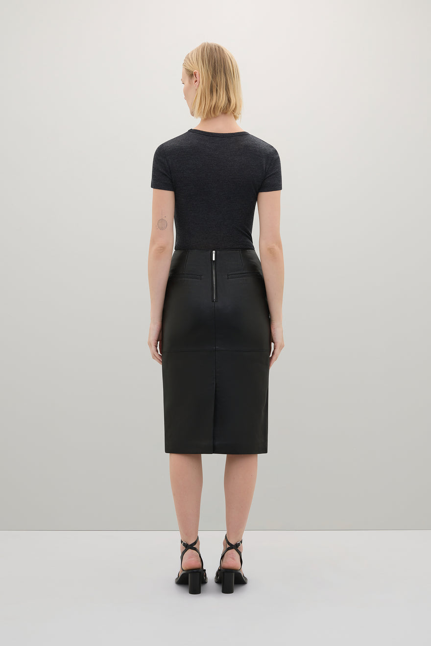 A.Emery | Wright Leather Skirt - Black