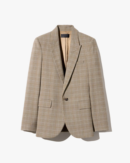 Nili Lotan | Anabel Tailored Jacket - Grey / Ochre Check