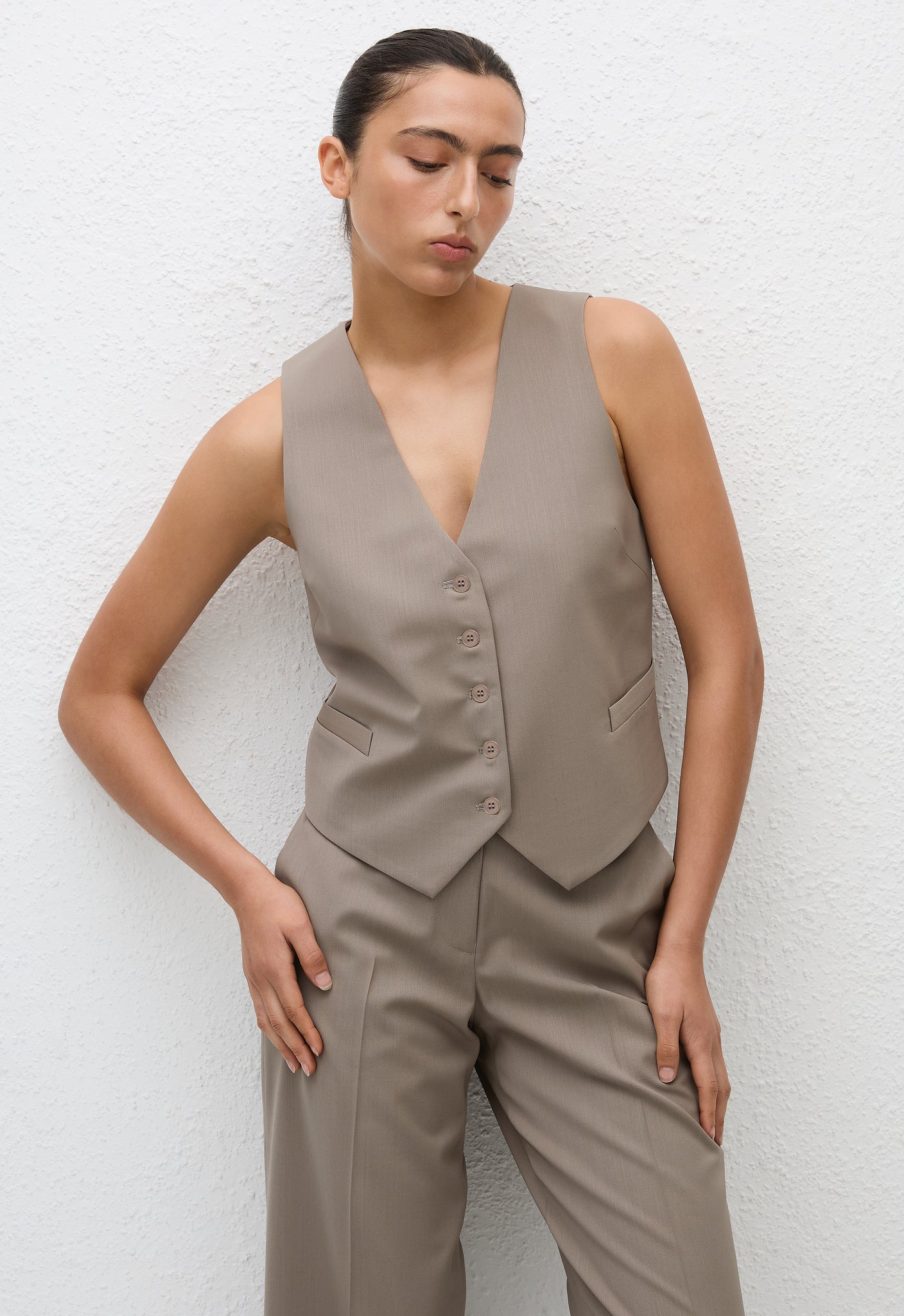 Matteau | Tailored Waistcoat - Taupe