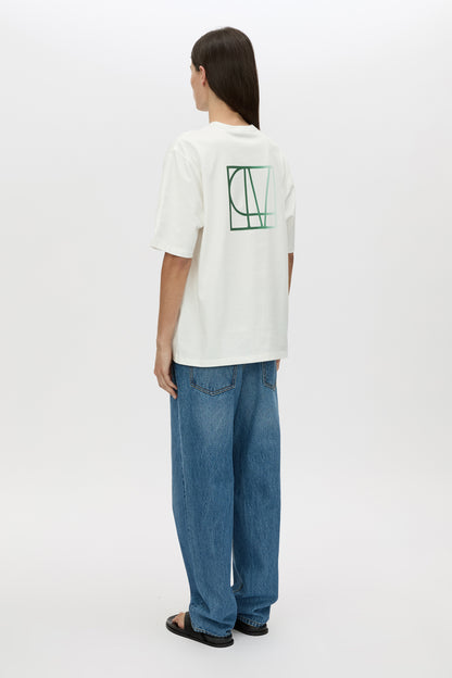 Camilla and Marc | Eliasson Monogram Tee - Soft White/Forest