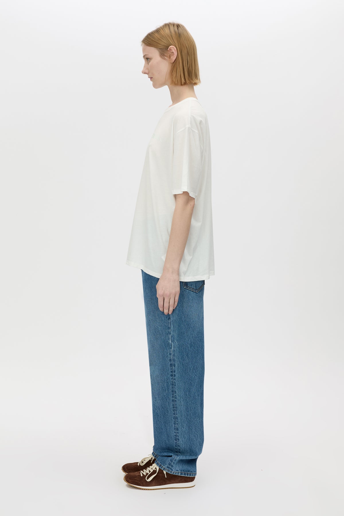 Camilla and Marc | Navarro Logo Tee - Soft White/Forest