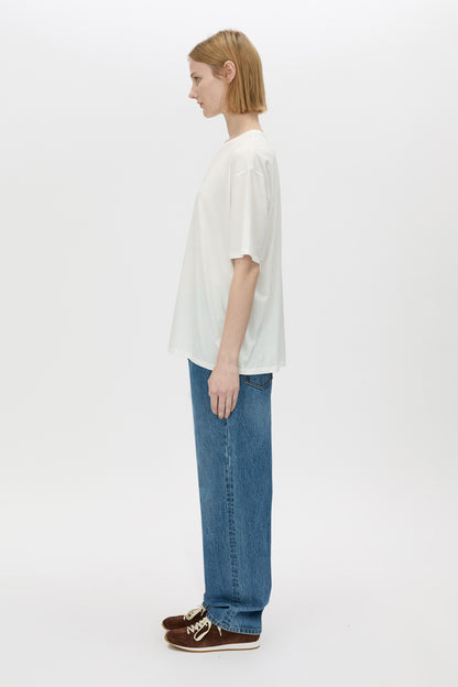 Camilla and Marc | Navarro Logo Tee - Soft White/Forest