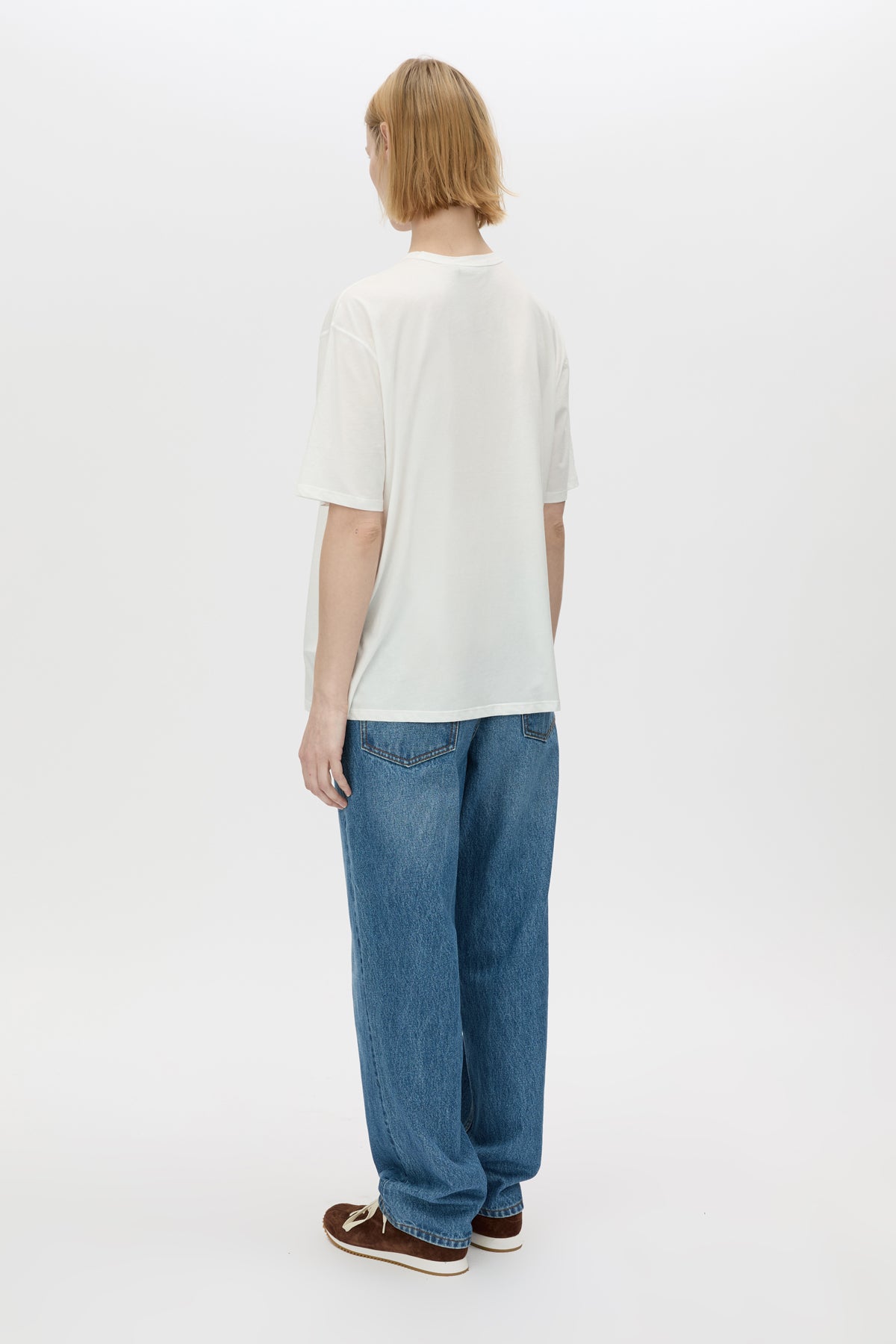 Camilla and Marc | Navarro Logo Tee - Soft White/Slate