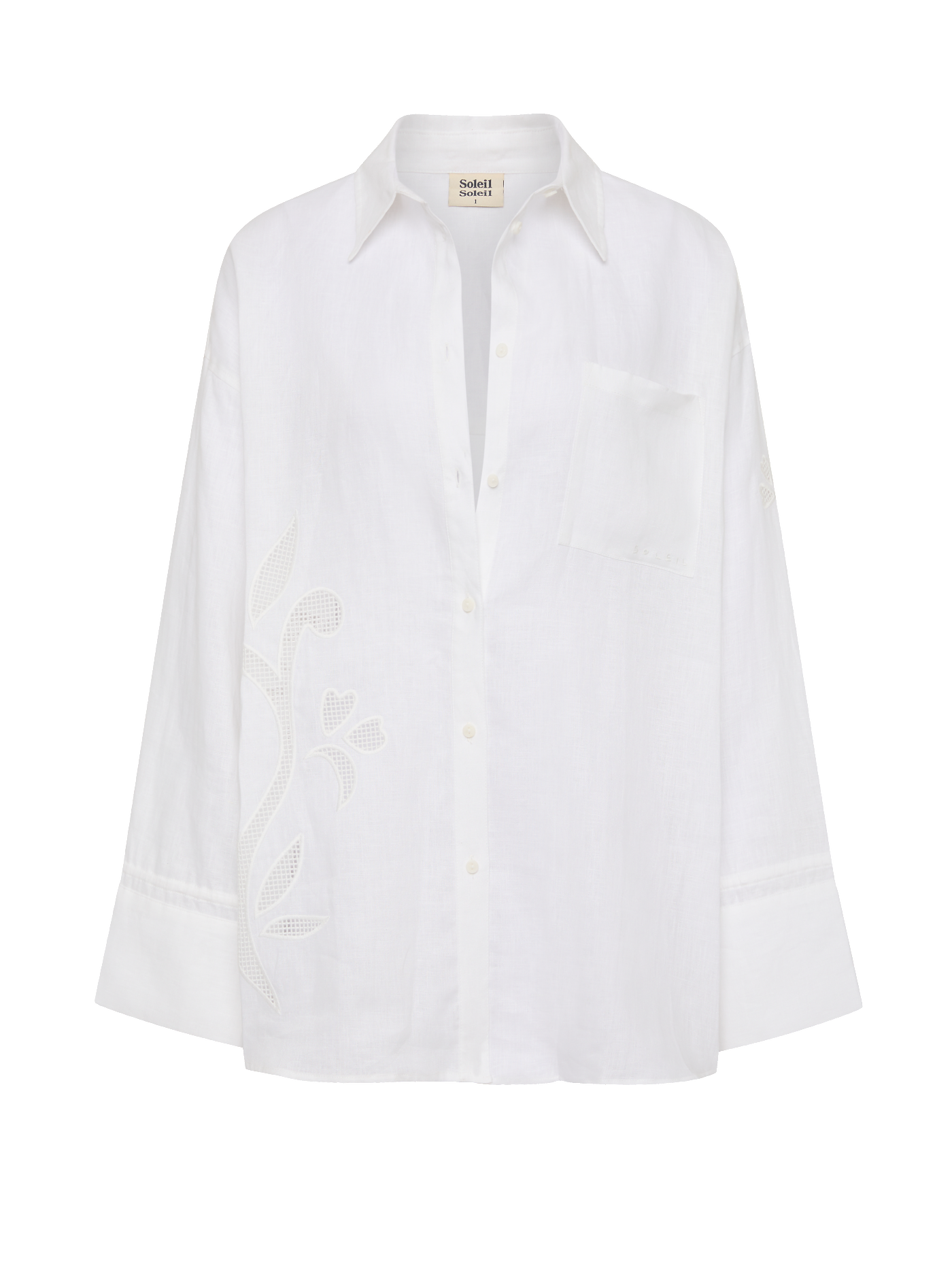 Soleil Soleil | Riley Shirt - Lotus Broderie