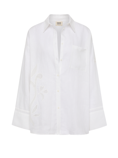 Soleil Soleil | Riley Shirt - Lotus Broderie