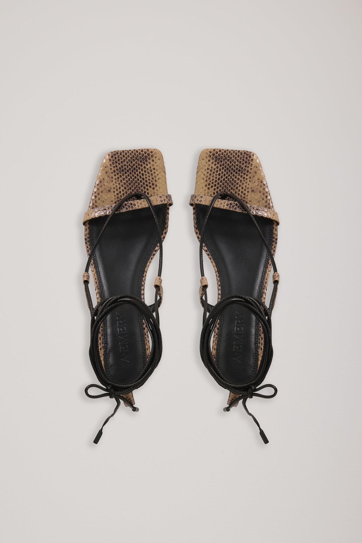 A. Emery | Epps Heeled Sandal - Dune Embossed Snake