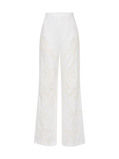 Soleil Soleil | Sloane Pants - Lotus Broderie