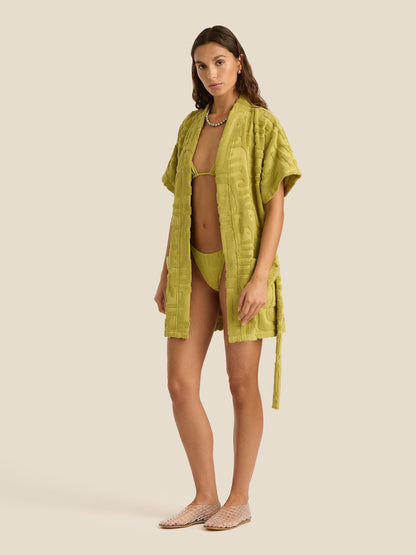 Soleil Soleil | Towelling Mini Robe - Kin Aloe