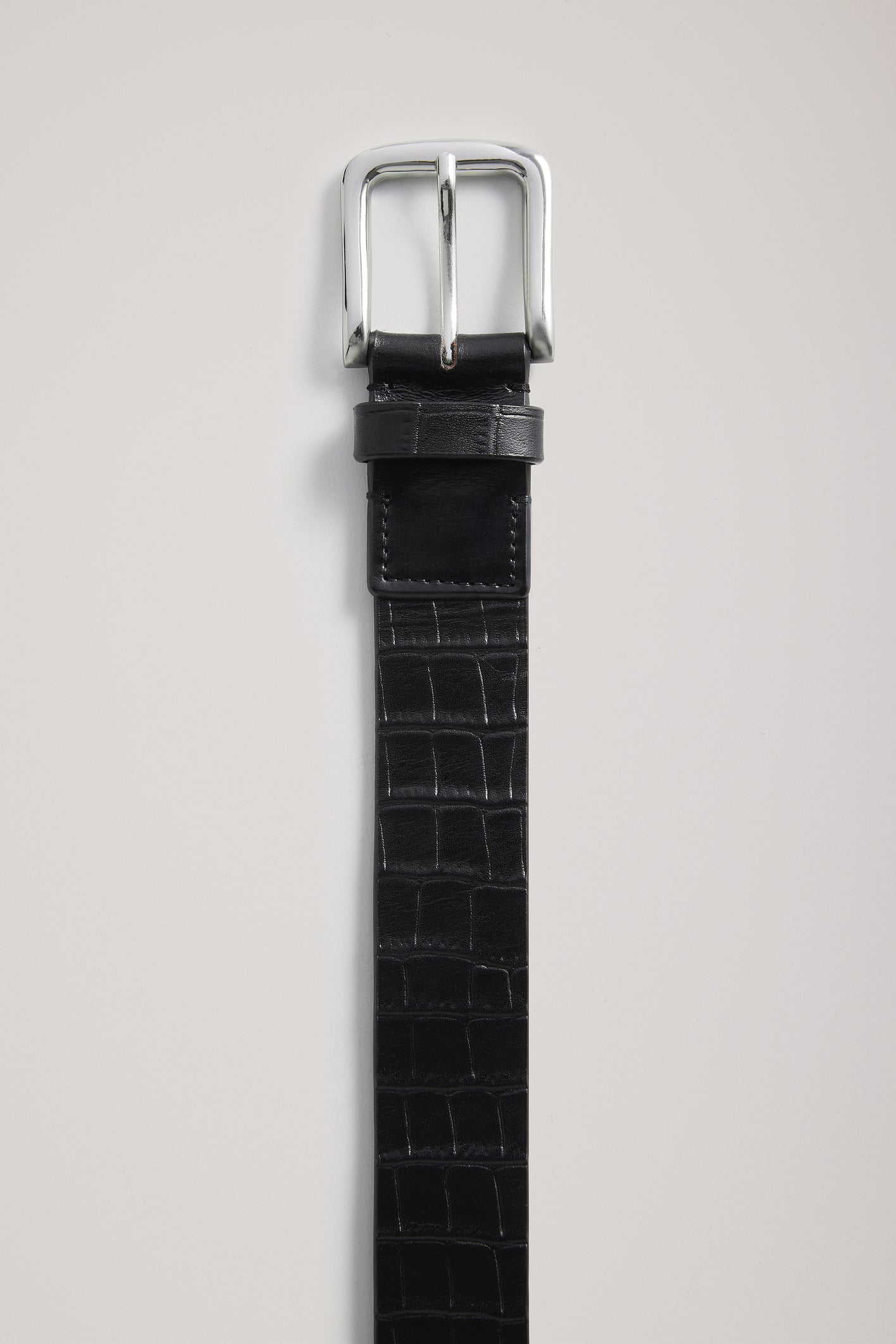 A.Emery | Leroy Belt - Black Embossed Croc
