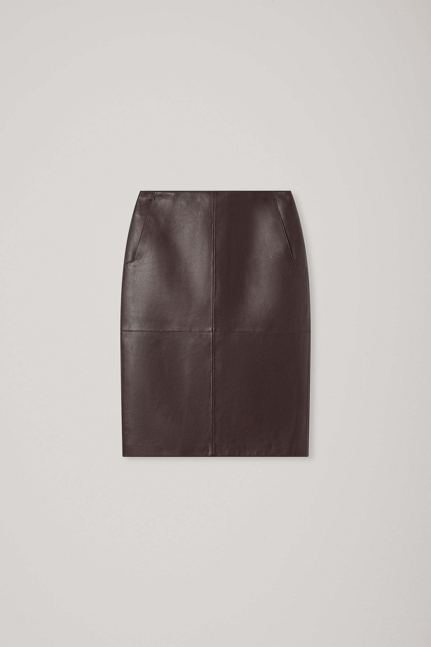 A.Emery | Wright Leather Skirt - Mahogany