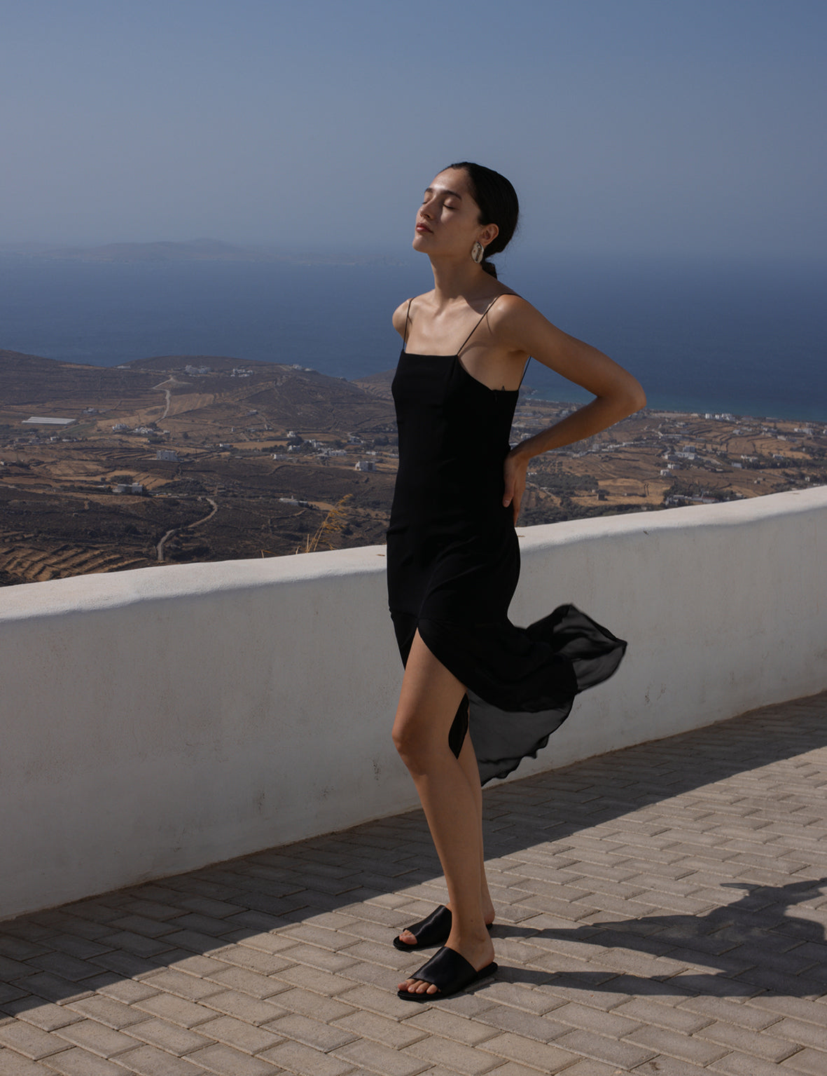 La Tribe | Simple Slide - Black Satin