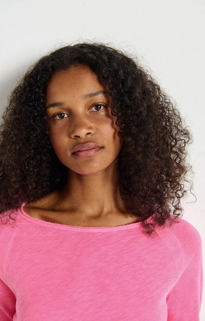 American Vintage | Sonoma Long Sleeve T.Shirt - Fluro Acid Pink