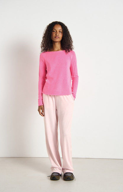 American Vintage | Sonoma Long Sleeve T.Shirt - Fluro Acid Pink