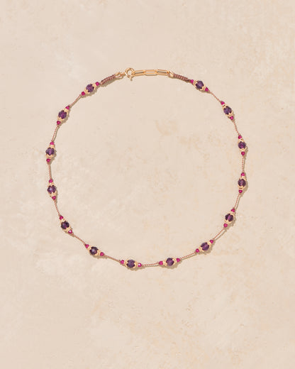 Tityaravy | Sriphala Necklace - Rubellite / Amethyst