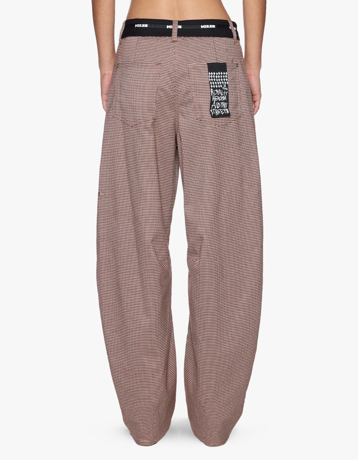 Ksubi | Barrel Trouser Flip Houndstooth - Brown