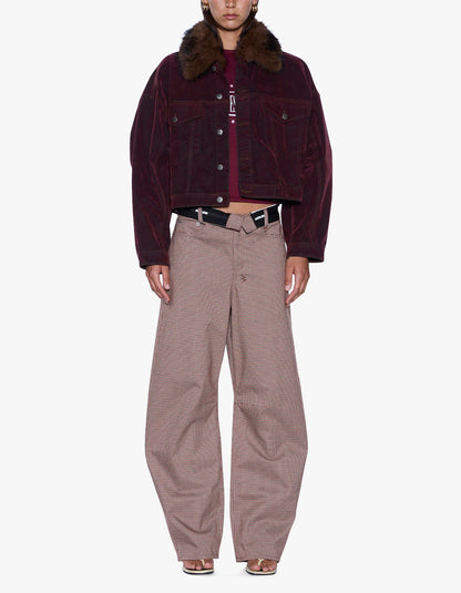Ksubi | Barrel Trouser Flip Houndstooth - Brown
